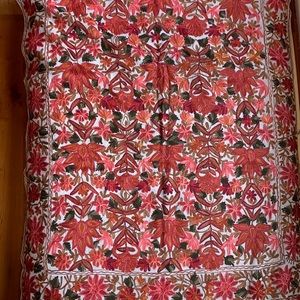 Kashmiri Stole Hand Embroidered in beautiful colors.